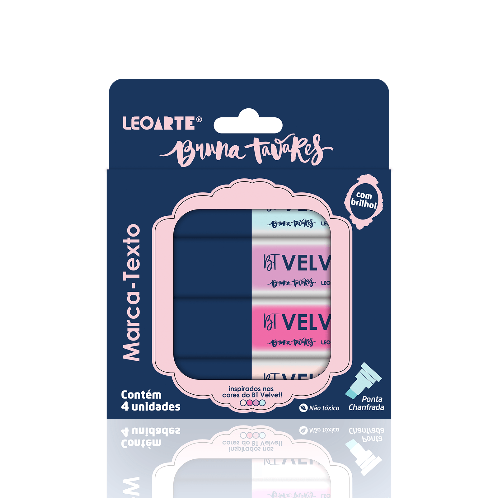 Marca Texto com Brilho 4 Cores Bruna Tavares